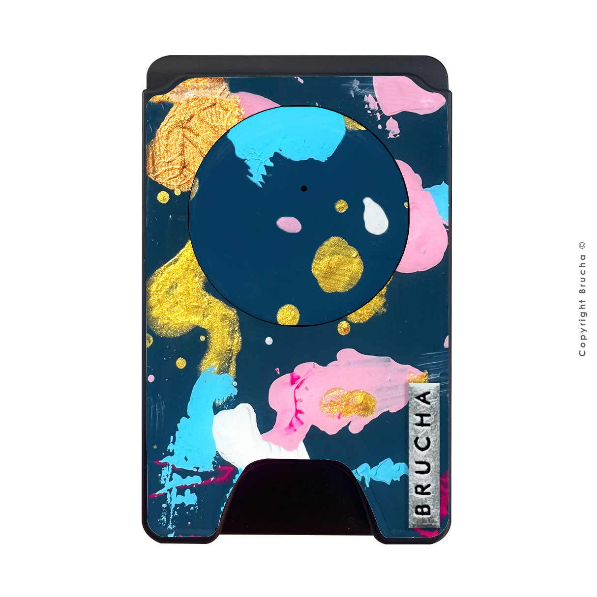 Cartera MagSafe con phone holder incluido handpainted - Wood