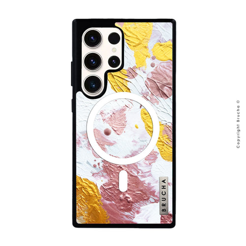 Funda Magsafe ultra protectora pintada a mano para Samsung S25 Ultra - Marble