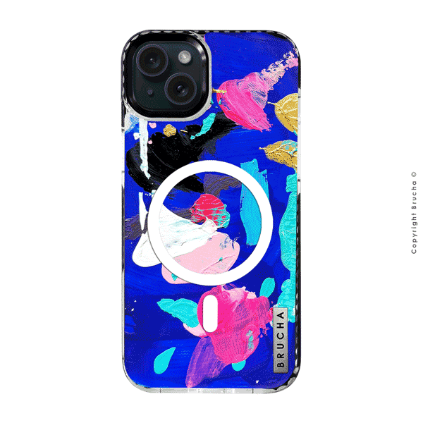 Funda Magsafe ultra protectora pintada a mano para iPhone 14/15 Plus – Marine