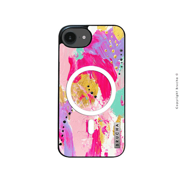 Funda Magsafe ultra protectora pintada a mano para iPhone 16e - Saira