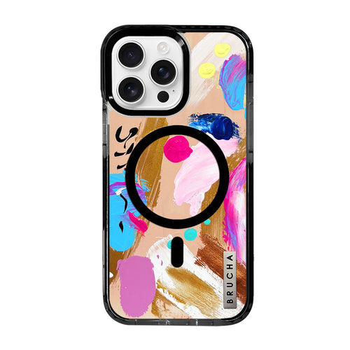 Funda Magsafe ultra protectora pintada a mano para iPhone 16 Pro Max - Pina