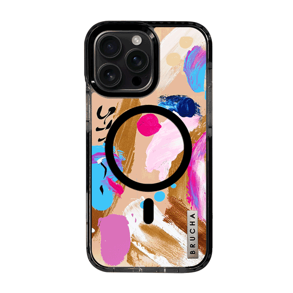 Funda Magsafe ultra protectora pintada a mano para iPhone 16 Pro Max - Pina