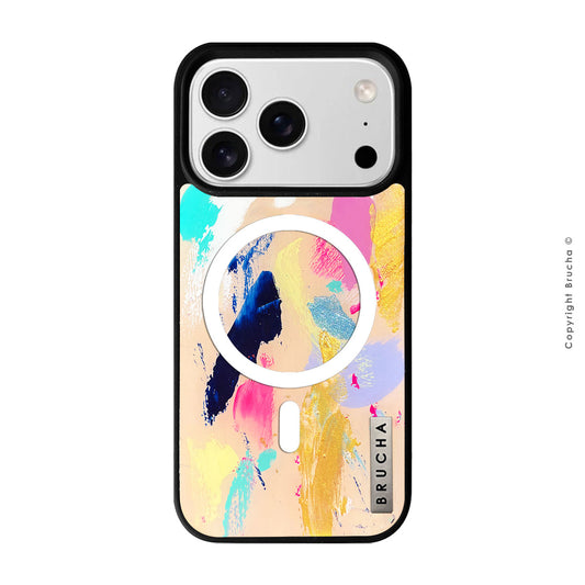 Funda MagSafe ultra protectora pintada a mano para iPhone 17 Pro - Walnut