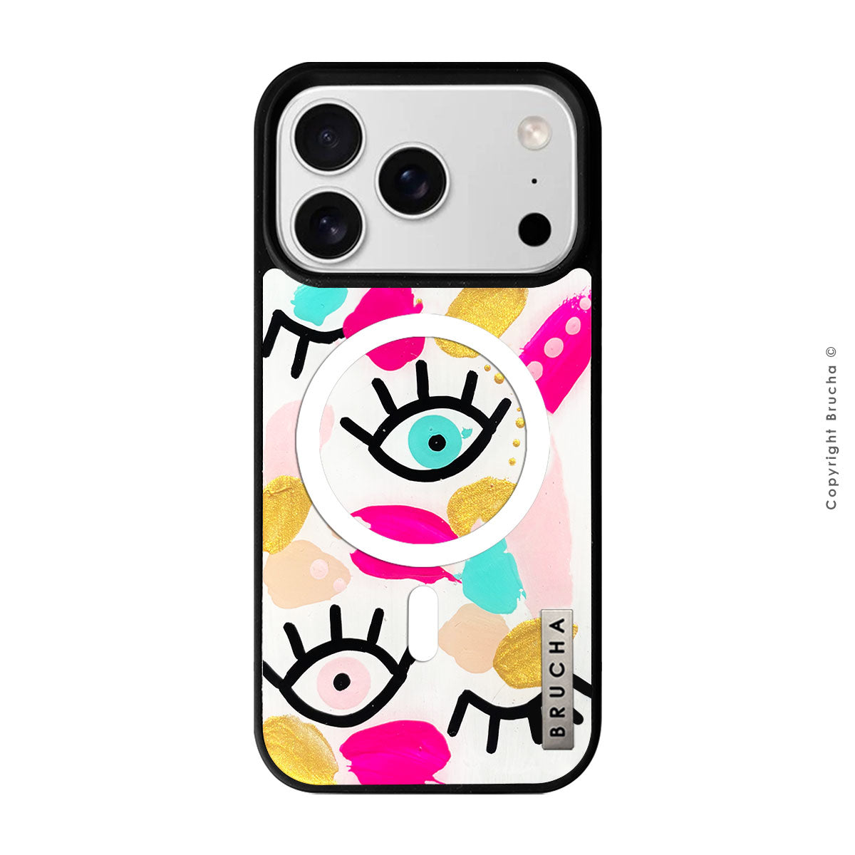 Funda MagSafe ultra protectora pintada a mano para iPhone 17 Pro - I See You
