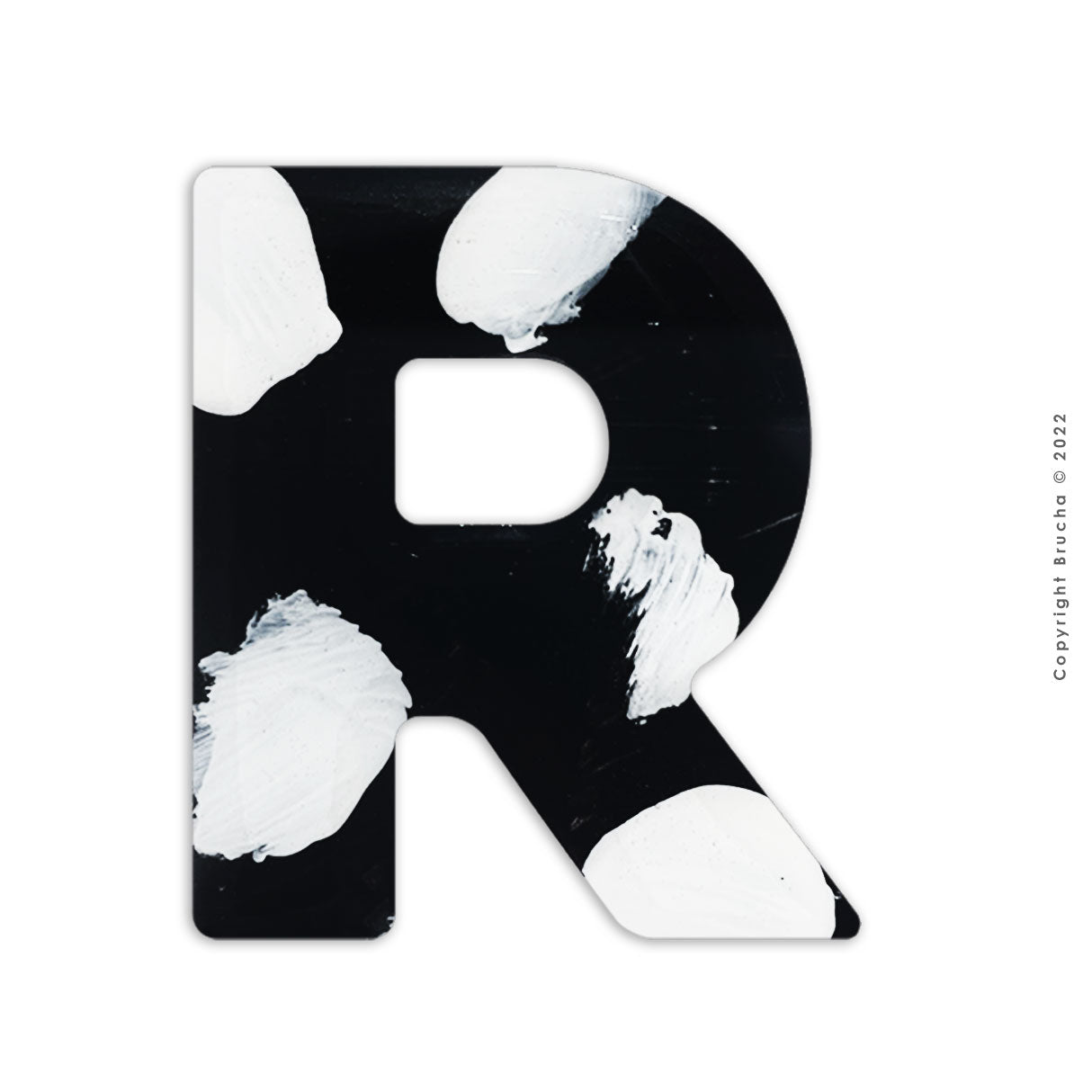 R -B&W colección sticker