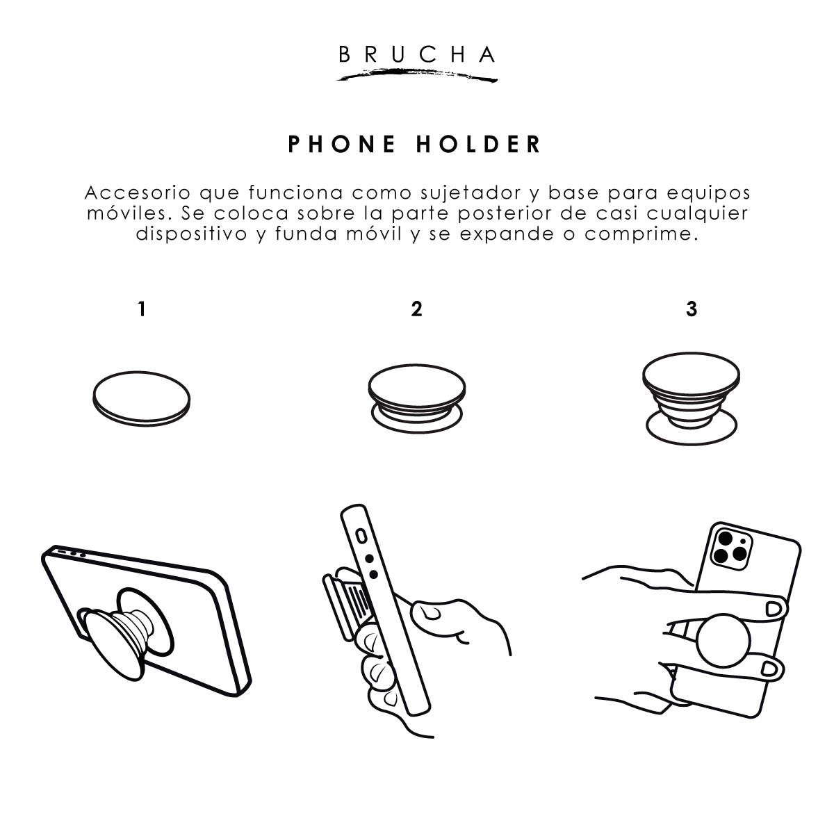 Phone Holder handpainted - Ojo Turco