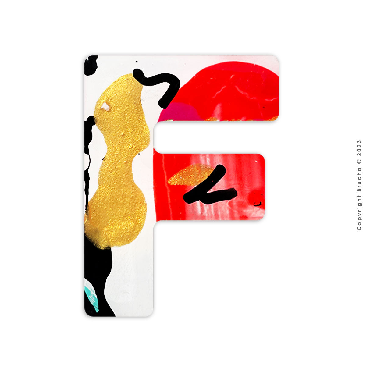 F -pieza única sticker