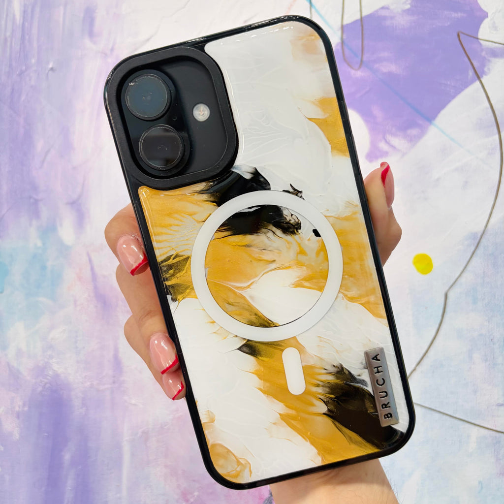 Funda ultra protectora pintada a mano para iPhone 16 Plus - Sucre