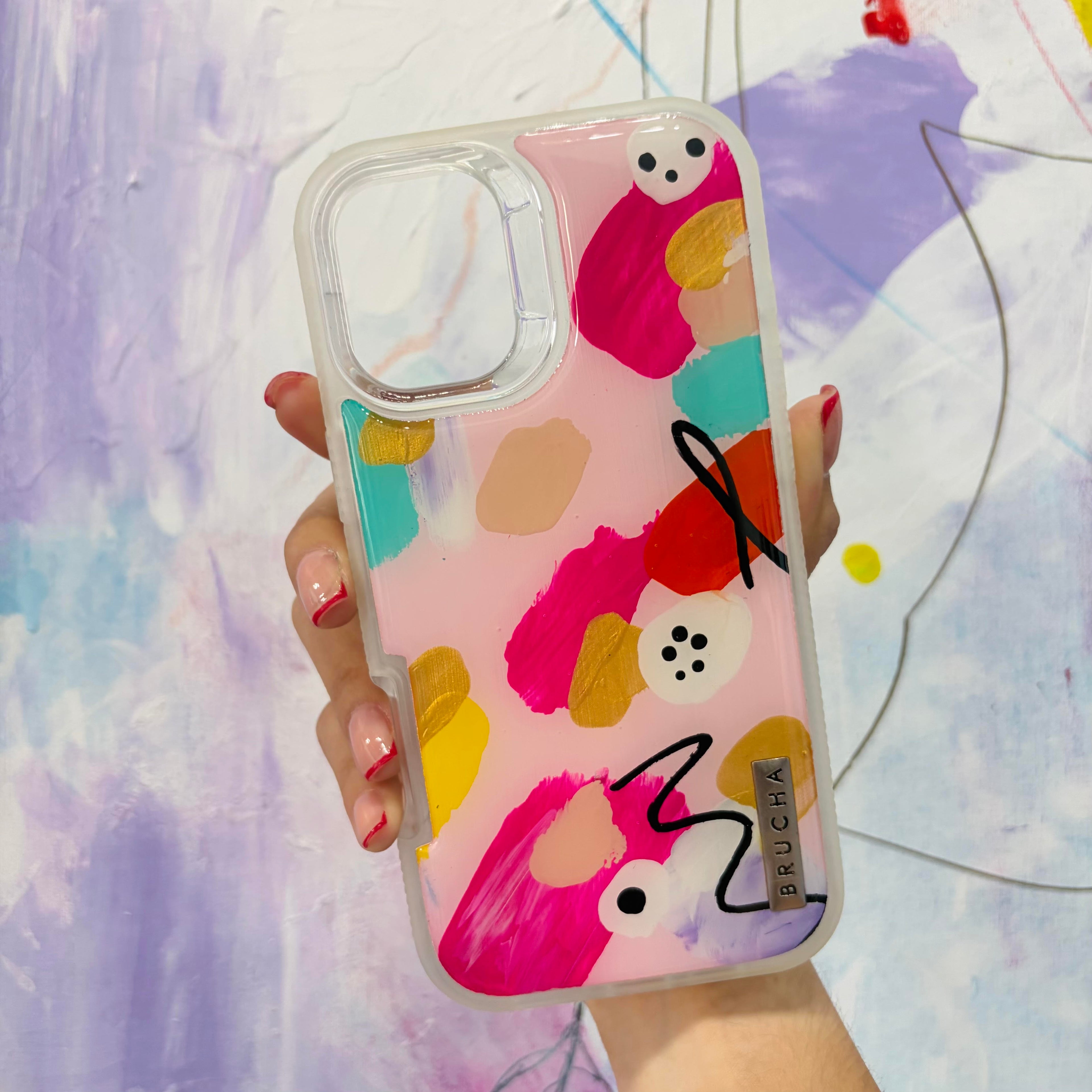 Funda ULTRA resistente transparente pintada a mano para iPhone 16 Plus - Kioto
