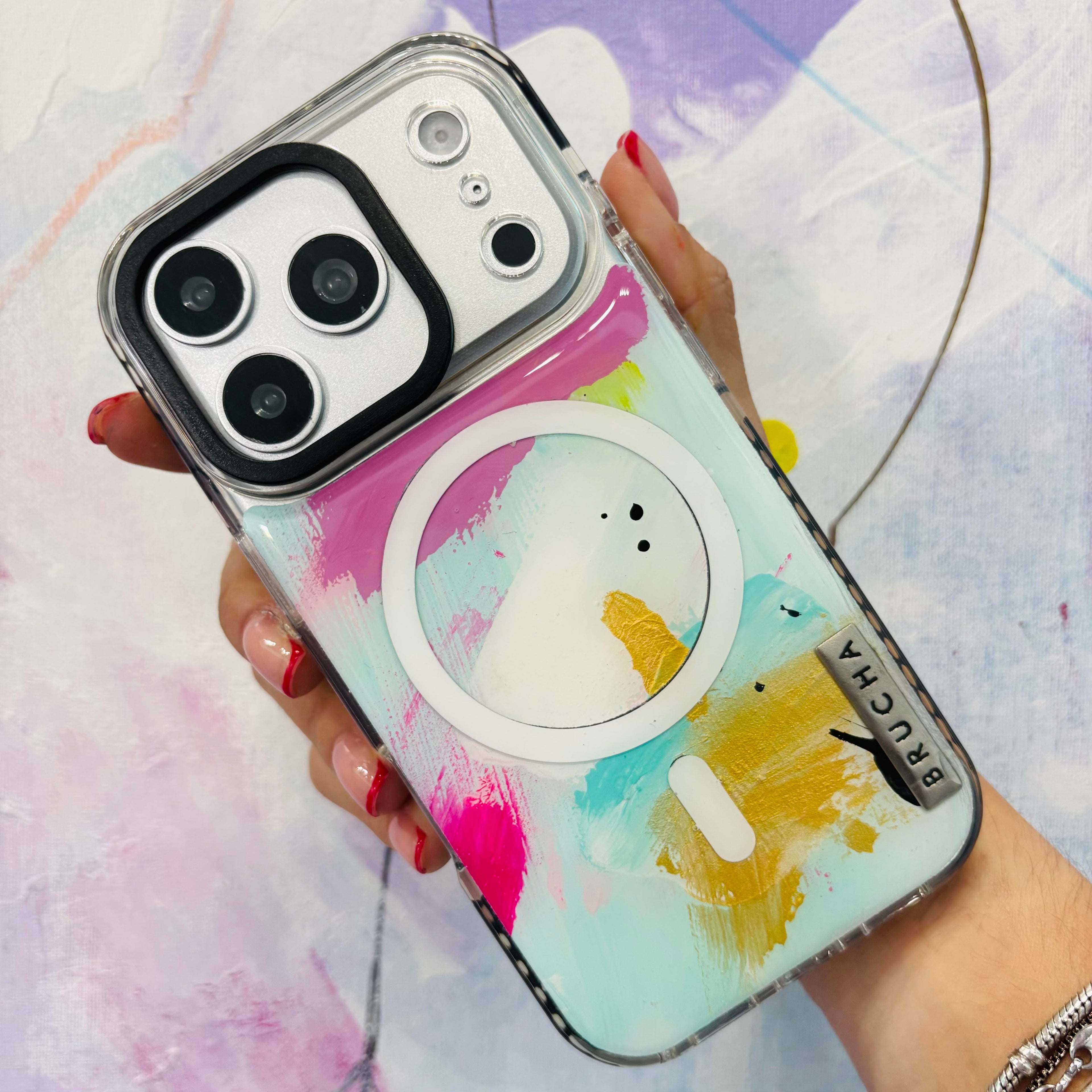 Funda Magsafe ultra protectora pintada a mano para iPhone 17 Pro - Guinea