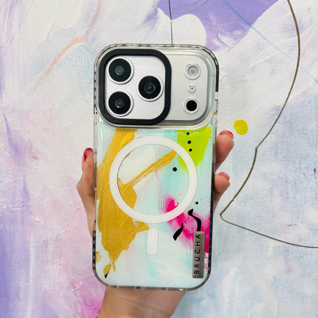 Funda Magsafe ultra protectora pintada a mano para iPhone 17 Pro - Wagga