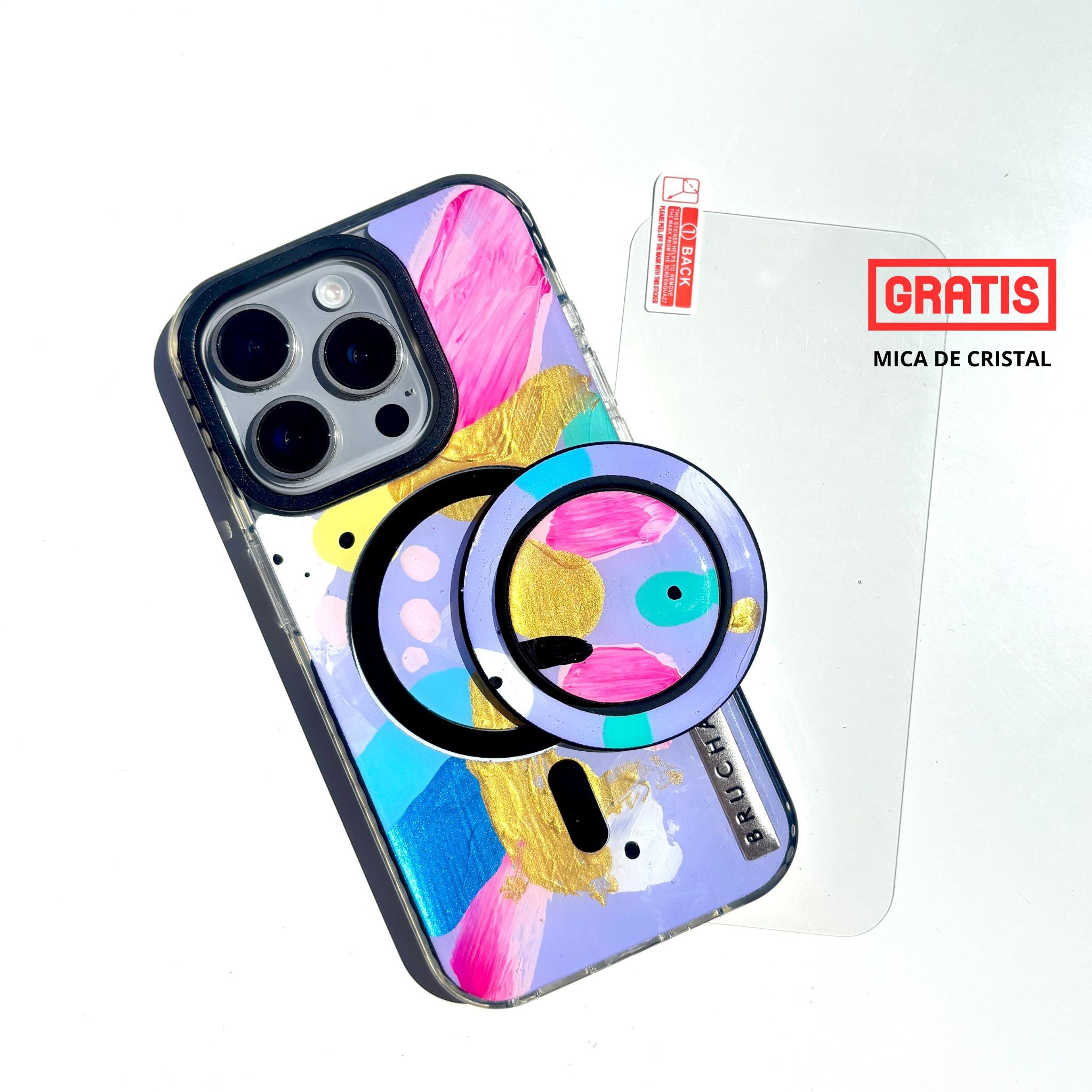 SET Lilac: Funda + Holder MagSafe + Mica de cristal ¡GRATIS!