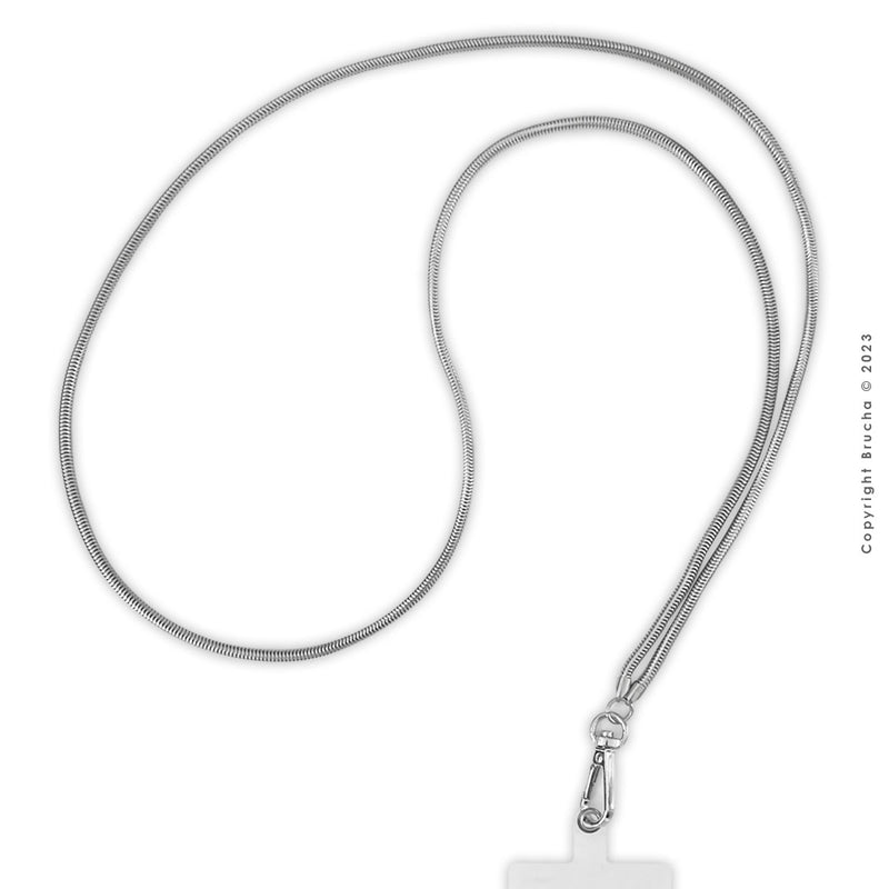 Correa para celular desmontable hands-free plateada ultra resistente