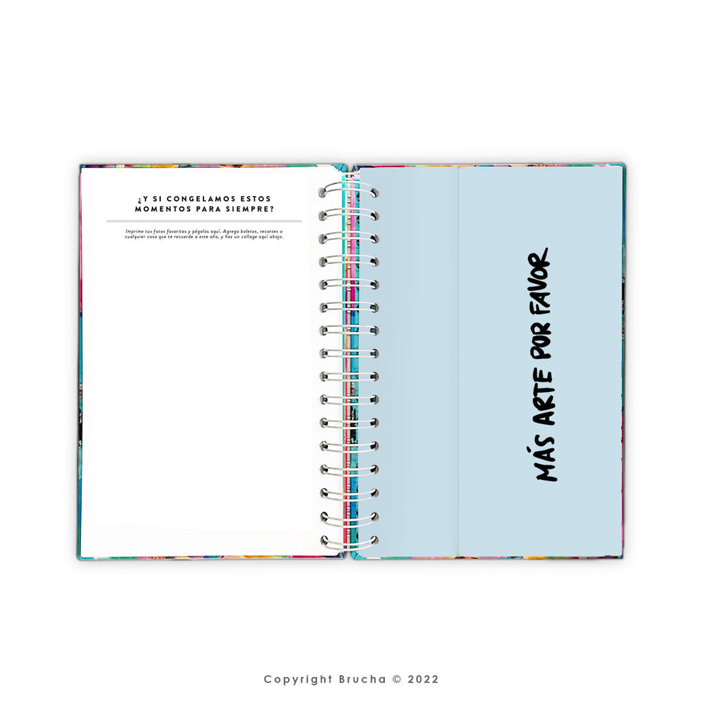 Agenda, planificador mensual y semanal, organizador, diario, metas modelo: Coral