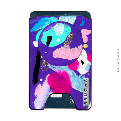 Cartera MagSafe con phone holder incluido handpainted - Drums