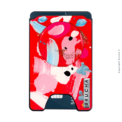 Cartera MagSafe con phone holder incluido handpainted - Mission