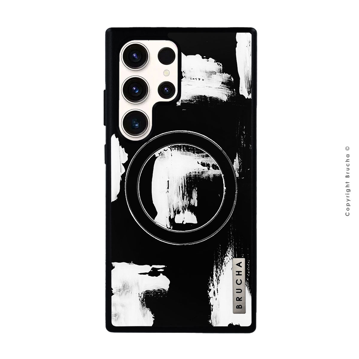 Funda ultra resistente pintada a mano para Samsung - Pared Negra