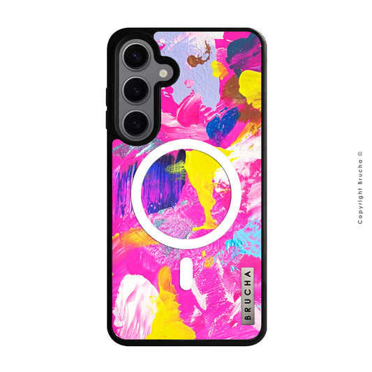 Funda Magsafe ultra protectora pintada a mano para Samsung S24/S25 - Aloha