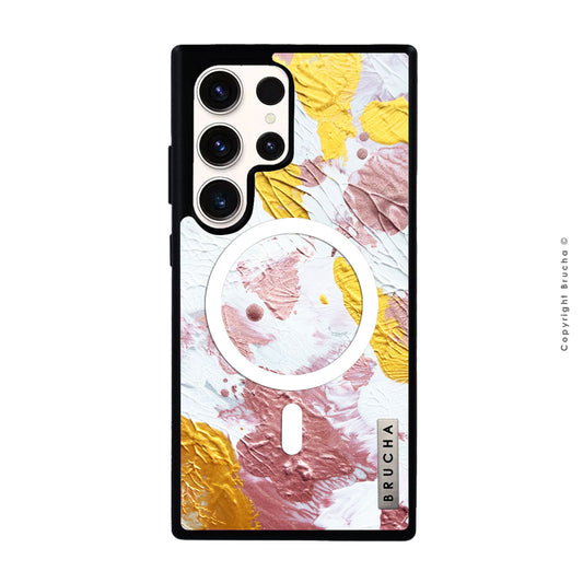 Funda Magsafe ultra protectora pintada a mano para Samsung S25 Ultra - Marble