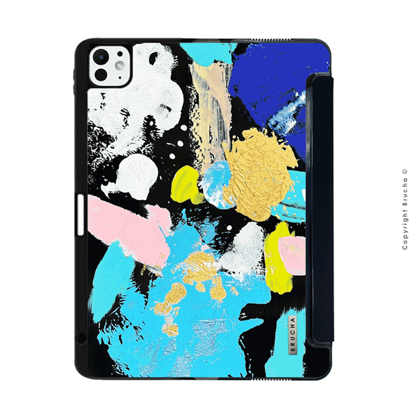 Funda ultra protectora para iPad pintada a mano pieza única - Pokhara