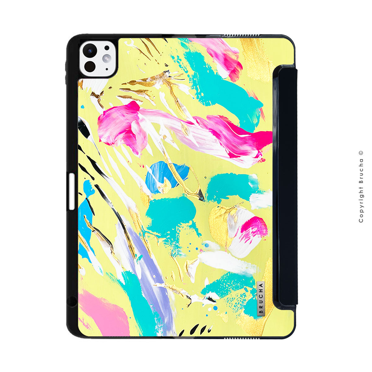 Funda ultra protectora para iPad pintada a mano pieza única - Berry