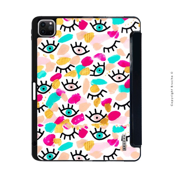 Funda ultra protectora para iPad pintada a mano pieza única - I See You