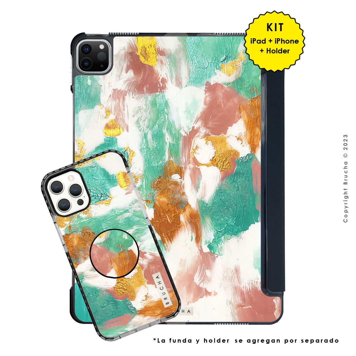 Funda ultra protectora para iPad pintada a mano pieza única - Mia