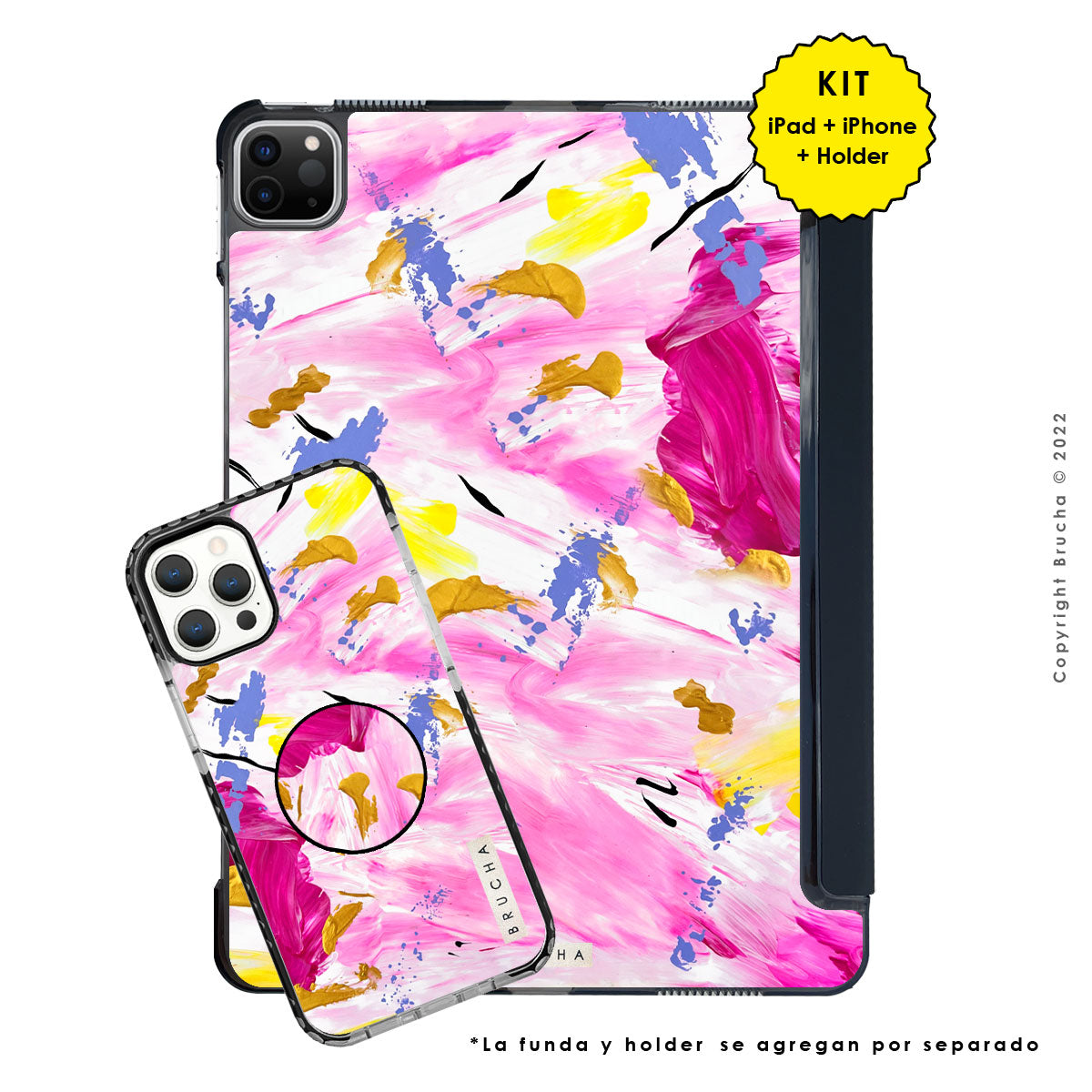 Funda ultra protectora para iPad pintada a mano pieza única - Capeli