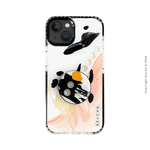 Set de funda ultra protectora, holder match y mica vidrio templado, pintada a mano con brillos Edición Limitada para iPhone 13 - Kelly