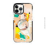 Set de funda ultra protectora, holder match y mica vidrio templado, pintada a mano para iPhone 12/13 Pro Max - Mila