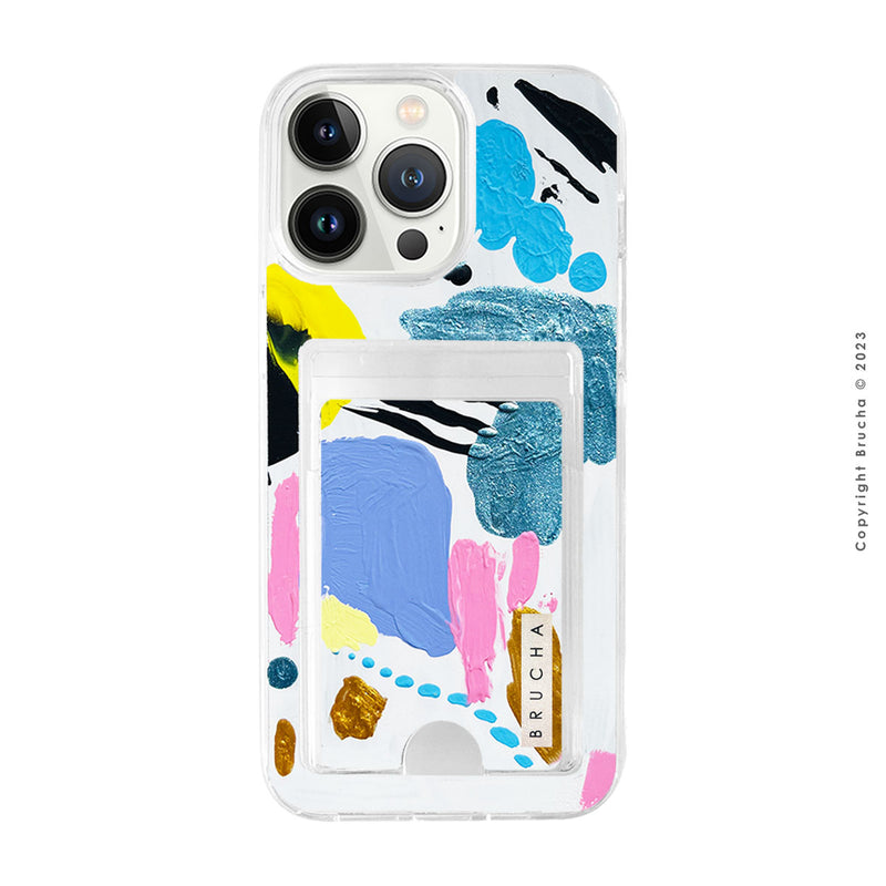 Funda Impact con cartera pintada a mano para iPhone 13 Pro Max - Glorious