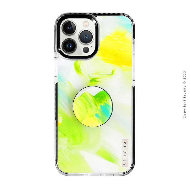 Set de funda ultra protectora, holder match y mica vidrio templado, pintada a mano para iPhone 12/13 Pro Max - Moroni