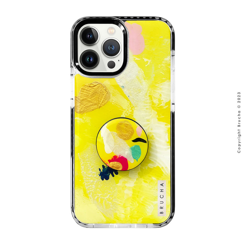 Set de funda ultra protectora, holder match y mica vidrio templado, pintada a mano para iPhone 12/13 Pro Max - Riga