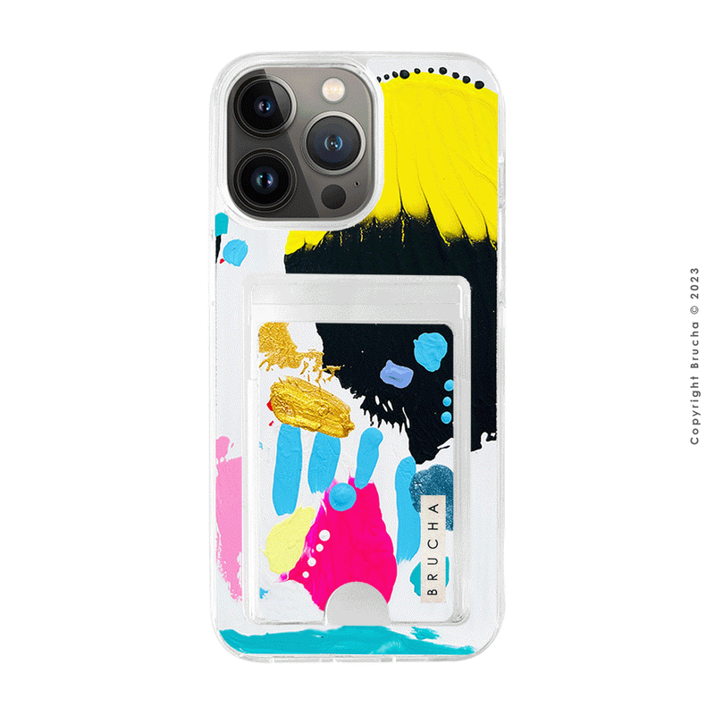 Funda Impact con cartera pintada a mano para iPhone 13 Pro Max - Maytion