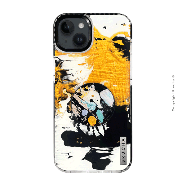 Set de Funda ultra protectora con holder match pintada a mano para iPhone 14/15 Plus – Doodle
