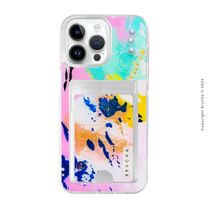 Funda Impact con cartera pintada a mano para iPhone 14 Pro Max - Florencia