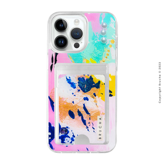 Funda Impact con cartera pintada a mano para iPhone 14 Pro Max - Florencia