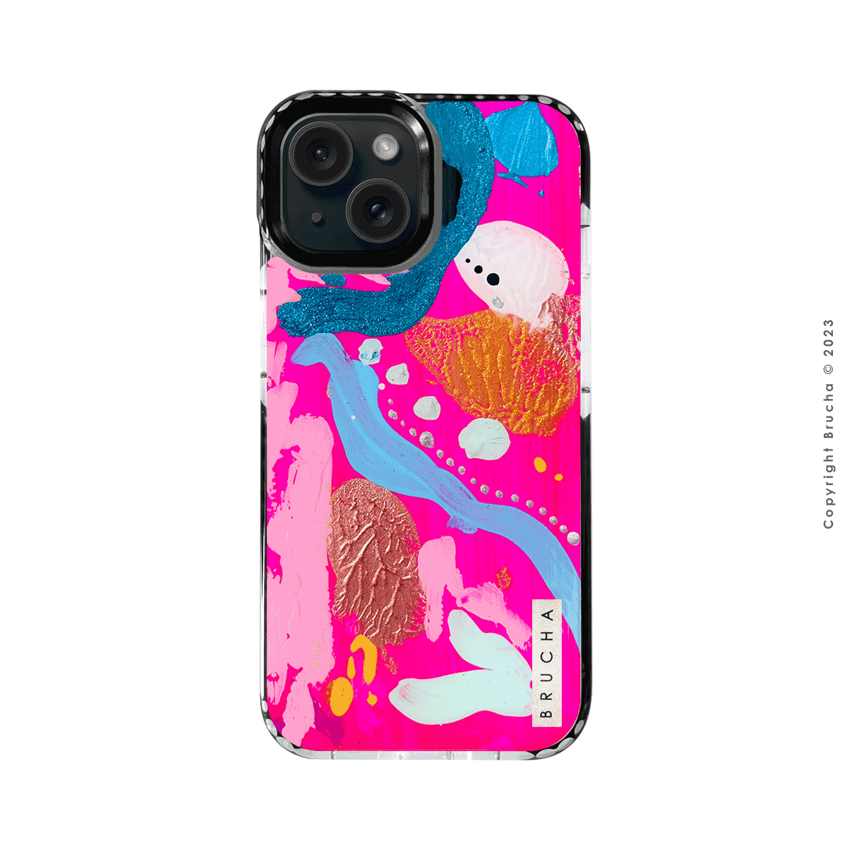 Funda ultra protectora pintada a mano para iPhone 15 - Margarita