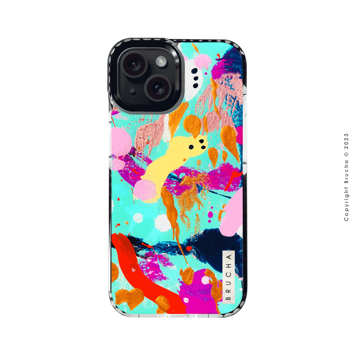 Funda ultra protectora pintada a mano para iPhone 15 - Alondra