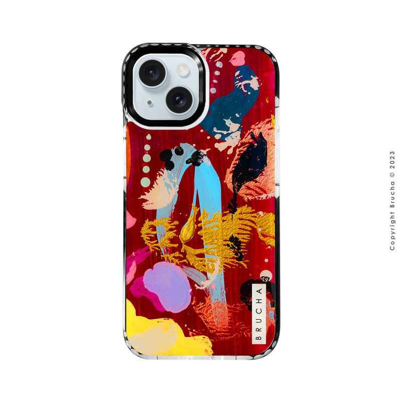 Funda ultra protectora pintada a mano para iPhone 15 - Flora