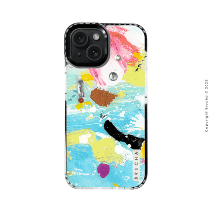 Funda ultra protectora pintada a mano para iPhone 15 -  Green BRILLANTES EDICIÓN LIMITADA💎
