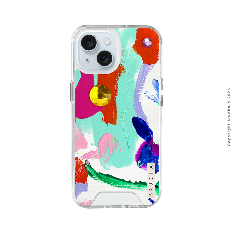 Funda Impact pintada a mano para iPhone 15 - Parma BRILLANTES EDICIÓN LIMITADA💎