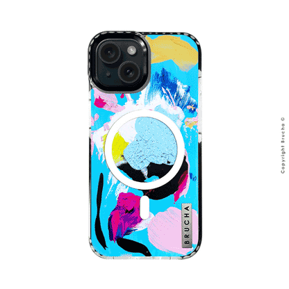 Funda Magsafe ultra protectora pintada a mano para iPhone 15  - Portofino