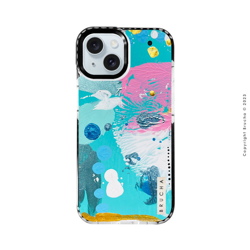 Funda ultra protectora pintada a mano para iPhone 15 - Bluey