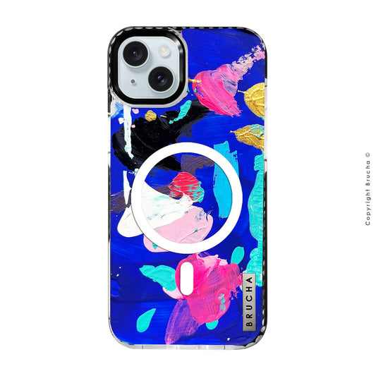 Funda Magsafe ultra protectora pintada a mano para iPhone 14/15 Plus – Marine