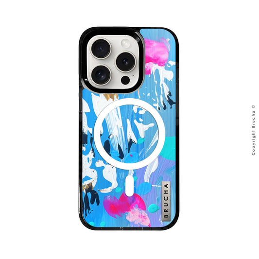 Funda Magsafe ultra protectora pintada a mano para iPhone 15 Pro - Nola
