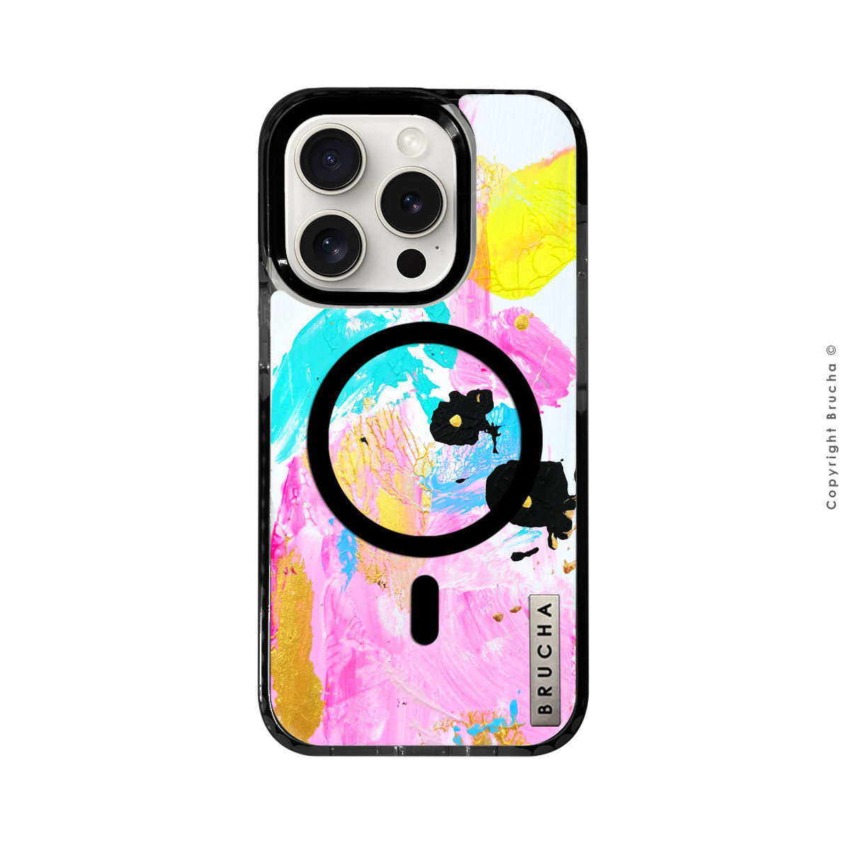 Funda Magsafe ultra protectora pintada a mano para iPhone 15 Pro - Webber