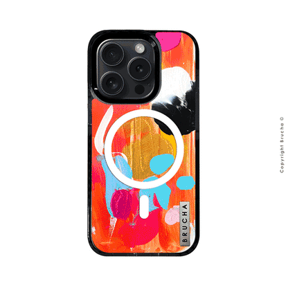 Funda Magsafe ultra protectora pintada a mano para iPhone 15 Pro - Cali