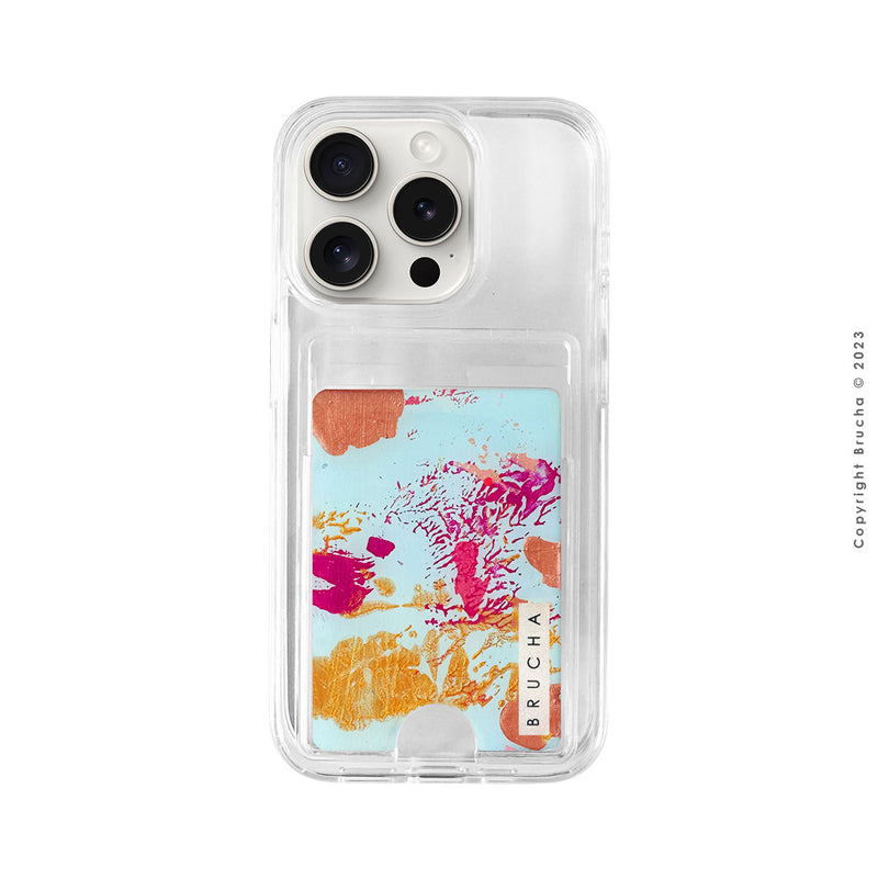 Funda Impact con cartera pintada a mano para iPhone 15 Pro - Wagyu