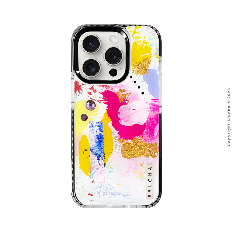 Funda ultra protectora pintada a mano para iPhone 15 Pro - Poppy BRILLANTES EDICIÓN LIMITADA💎